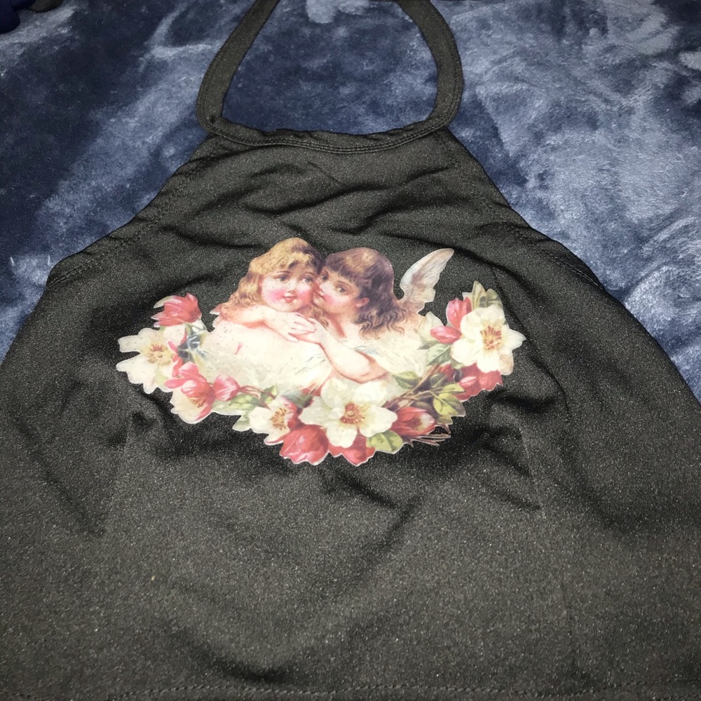 Angel halter crop top